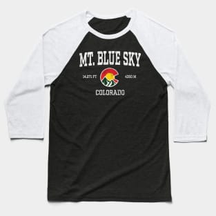 Mount Blue Sky Colorado 14ers Vintage Athletic Mountains Baseball T-Shirt